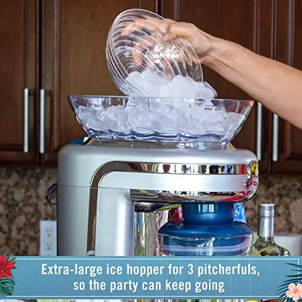 Drink Maker XL Ice Reservoir Shaved Ice Premium Concoctions 550 W Glass Stainless Steel Blocked Word 4
