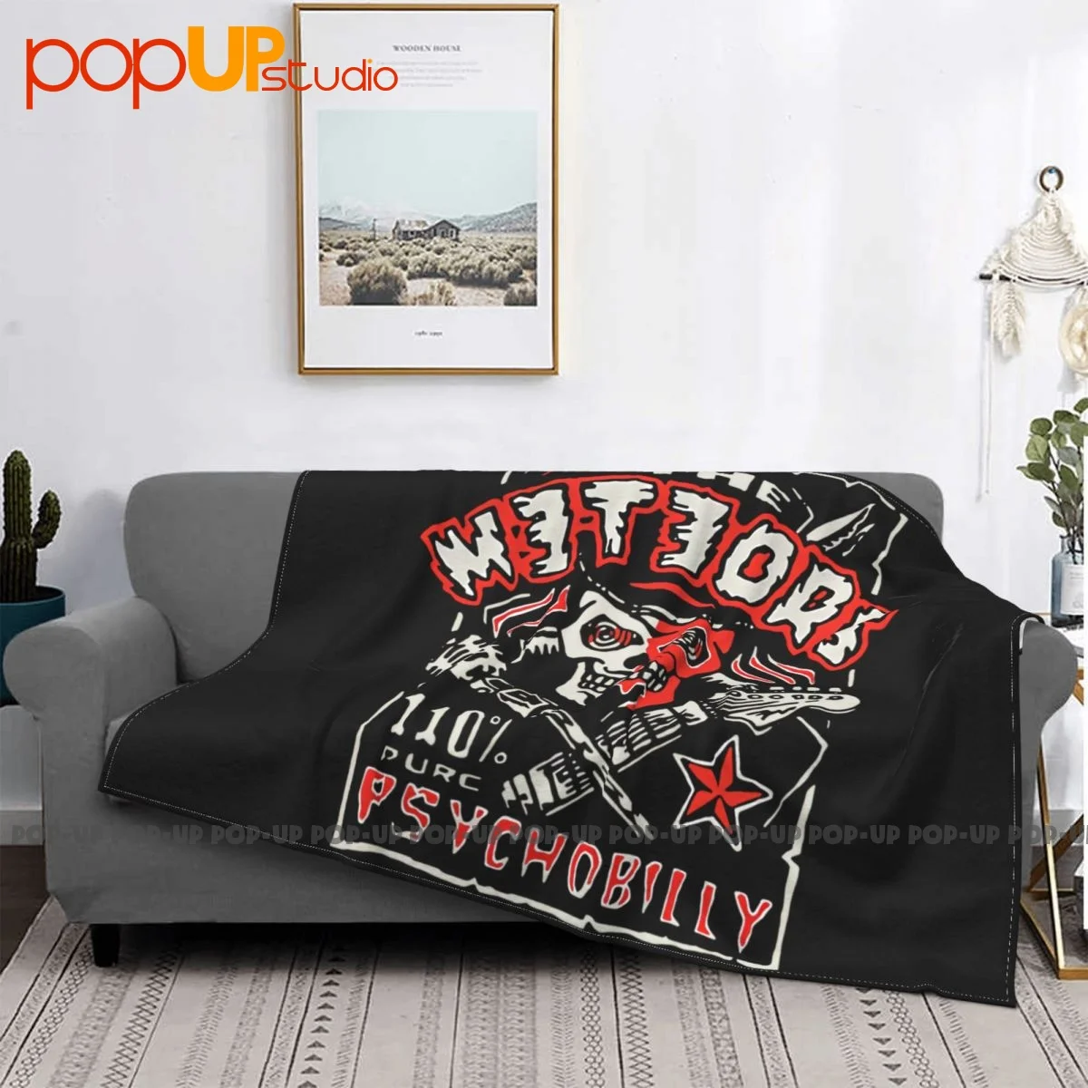 The Meteors Psychobilly Band Punk Rock Blanket Thick Thicken Sofa Cover Couch Blanket Decorative Sofa 3