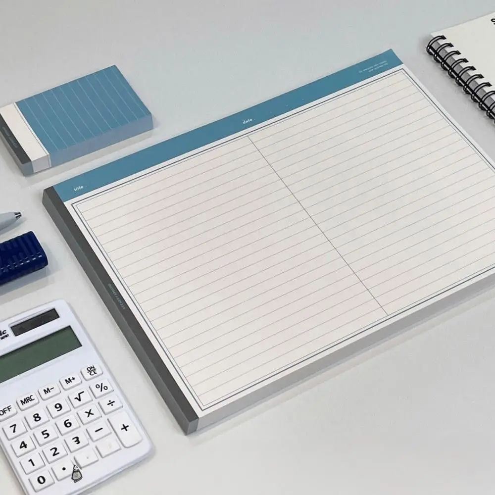 Eco-Friendly B5 Notebook with Horizontal Tearable Pages - 20 Sheets