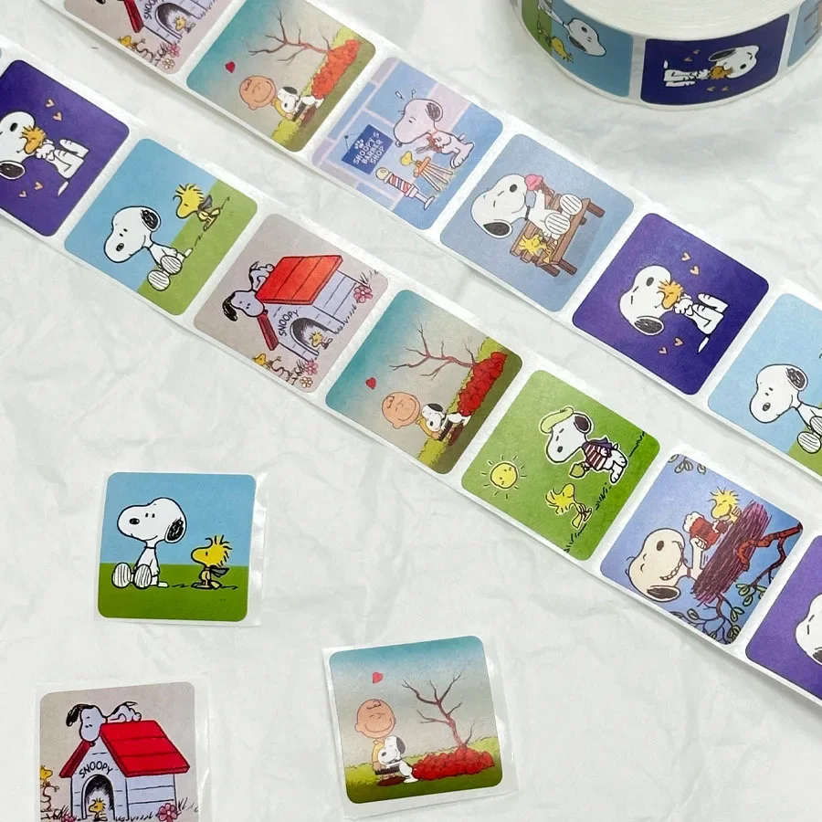 Adesivos Snoopys 500pcs, Adesivos Criativos de Desenhos Animados e Anime, Decoração Criativa para Livros, Presentes para Festas