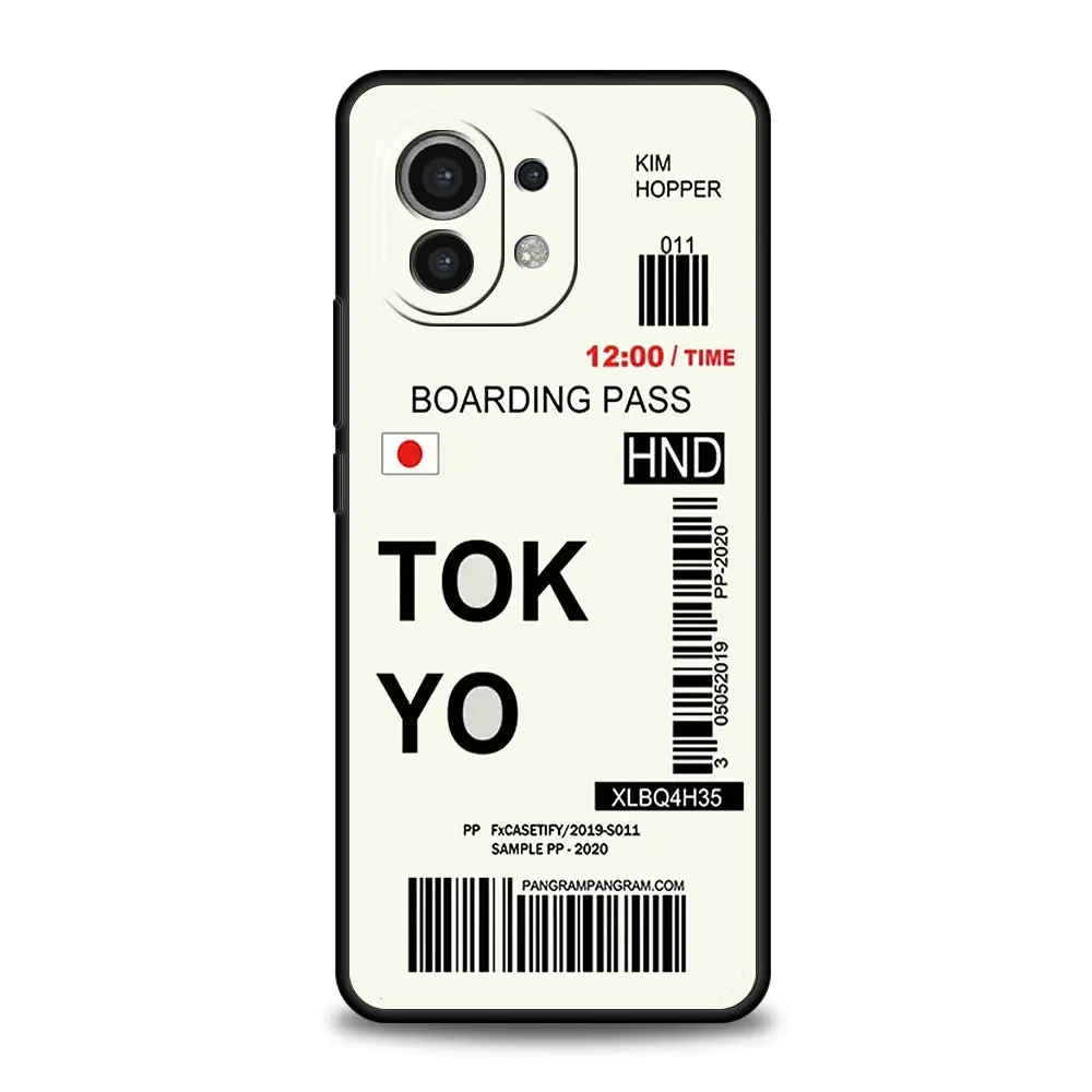 World City Travel Ticket New York Label Phone Case Cover