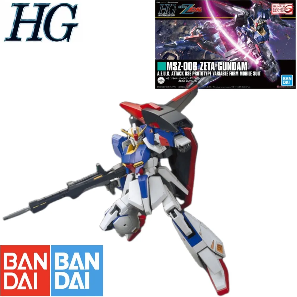 

Bandai Gundam Zeta MSZ-006L HG 1/144 Suitmobile Soldier Anime Game Action Figures Assembly Model Counterattack Original Toy Gift