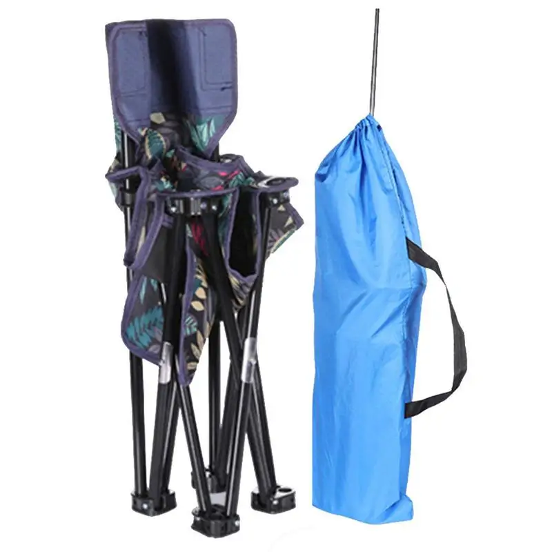 Fishing Chair Folding Camping Chair Picnic Seat With Backrest Lightweight Portable Heavy Duty For Beach Fishing Hiking BBQ