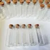 10/24 Pcs 45ml Glass Jars Cork Stopper Tiny Bottles Clear Mini Containers Herb Storage DIY Craft Supplies Memory Jars Room Decor 1