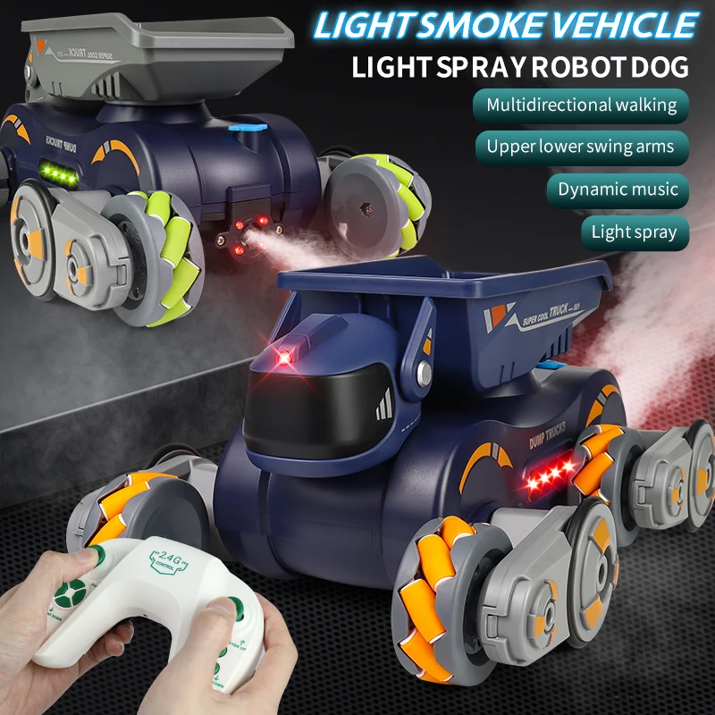 JJRC Q187 RC Robot Dog Transport Car RC Car 2 In 1 Gesture Control Light Music Water Spray Remote Control Toys Boys Gifts robot toy remote control dog toy robot car toy remote control robot toy remote control car toy