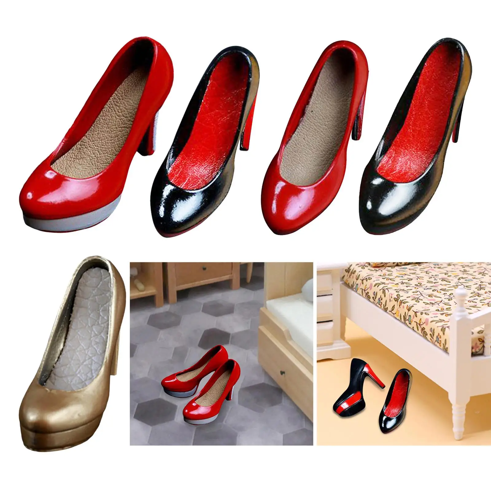 1/6 Scale Figure Pointed Toe Pumps Shoes Casual Fashion Male Figure High Heel