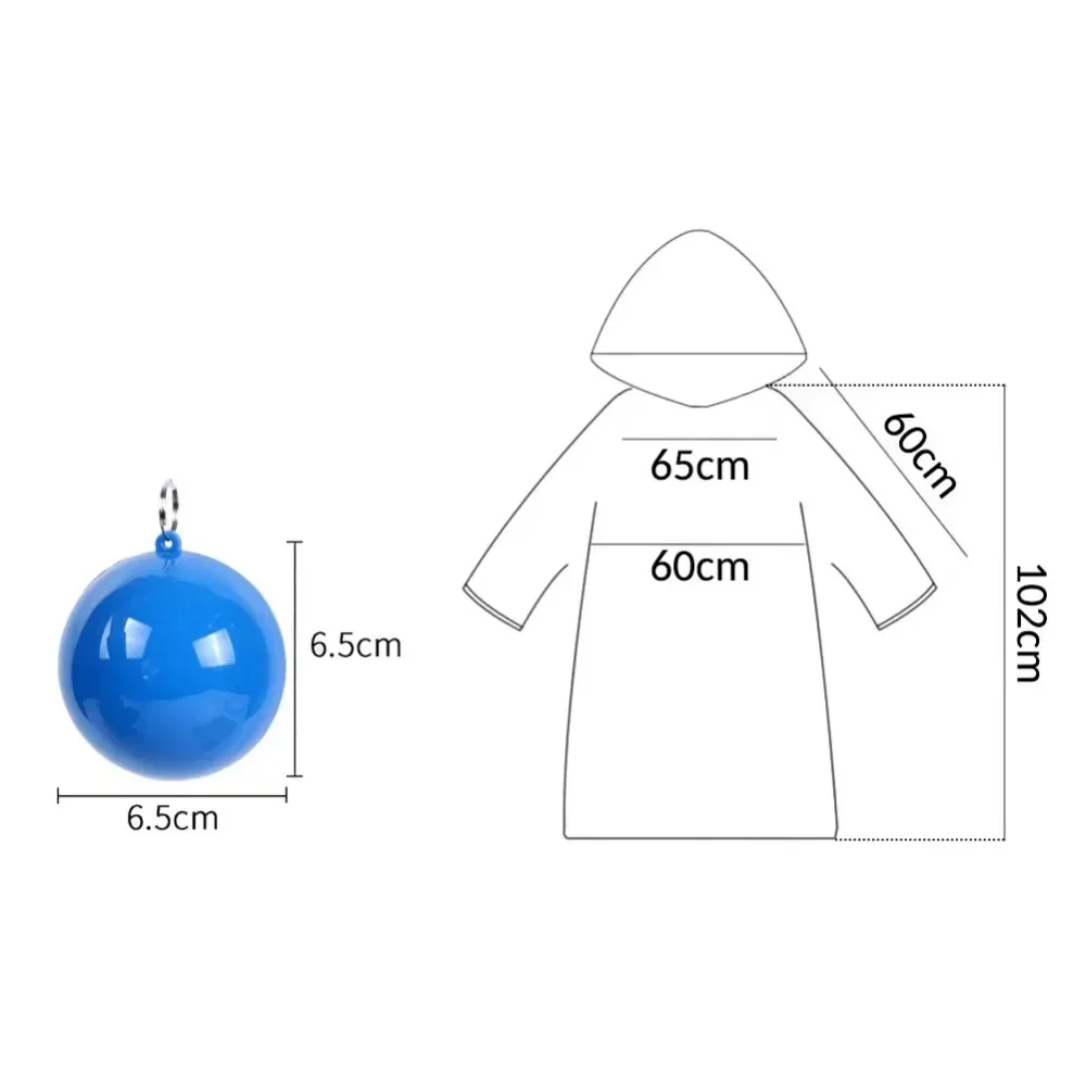 Keychain Disposable Rain Poncho 6