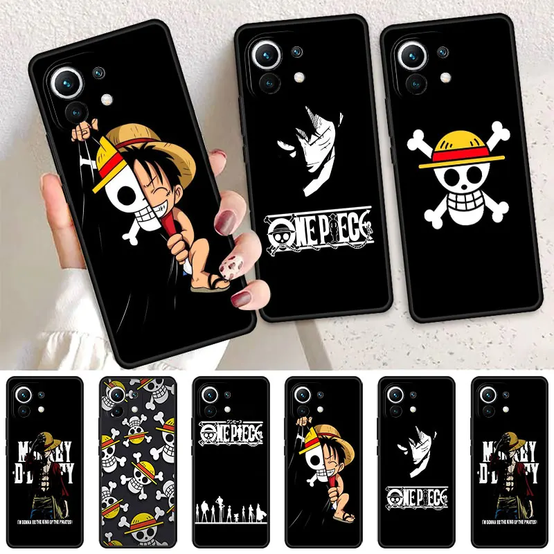 

One Piece Anime Cartoon Case For Xiaomi Mi Poco X3 NFC 11T Pro 11 Lite 12 X5 13 X4 GT 10T 9T M5 M3 C40 F1 Silicone Phone Cover