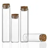 5-30ml Clear Glass Bottles with Cork Stopper DIY Crafts Float Vials Spice Candy Scented Tea Storage Straight Mouth Empty Bottles 5