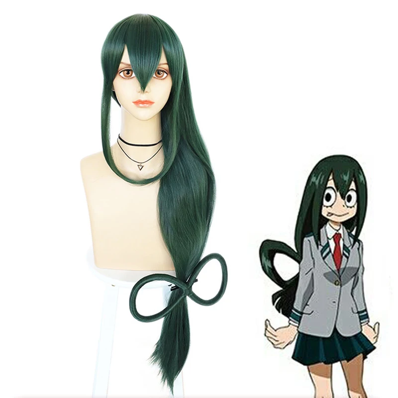 

Boku no Hero Academia Tsuyu Asui Wig Cosplay Fashoin My Hero Academia Women Long Green Synthetic Hair Halloween Party Wigs