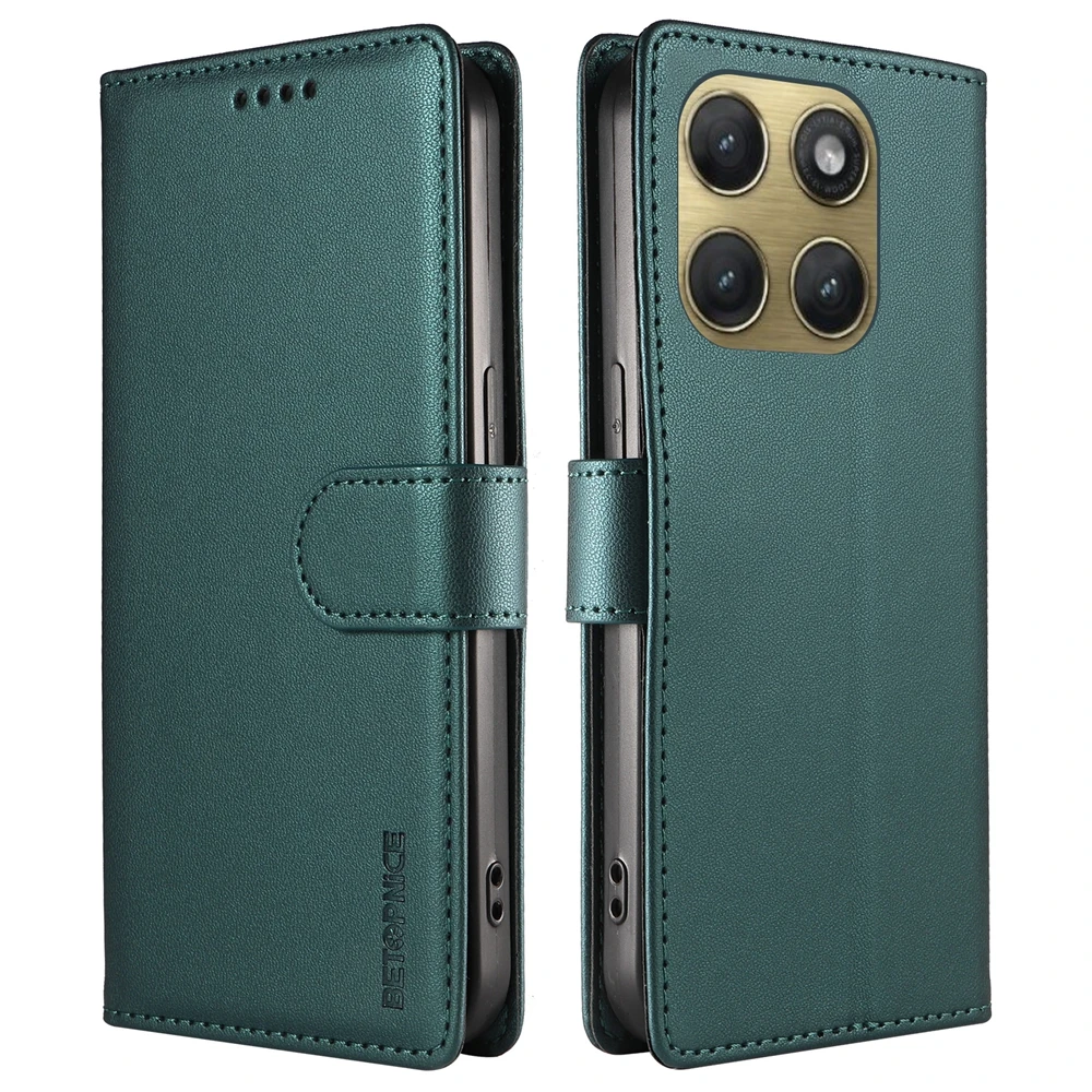 Magnetic RFID Blocking Leather Wallet Case with Card Slot & Shockproof Protection