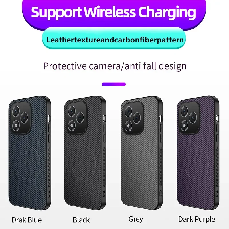 Carbon Fiber Leather Matte Texture Magsafe Phone Case -