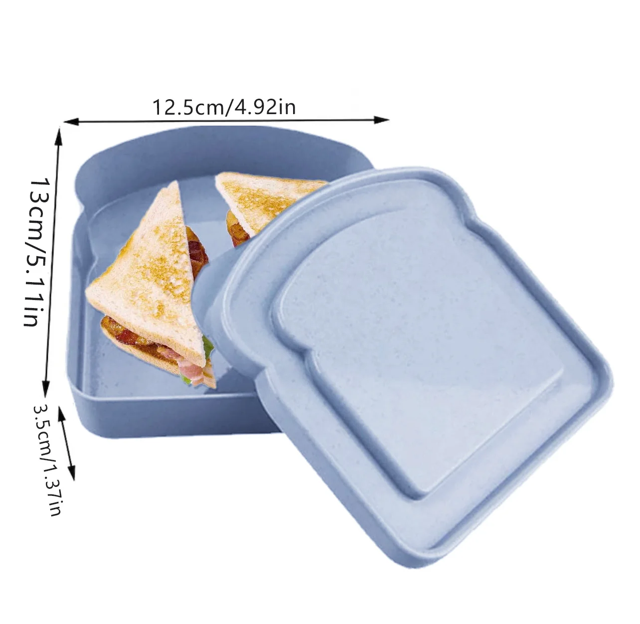 Toast Storage Box With Lid Bread Sandwich Container Lunch Bag