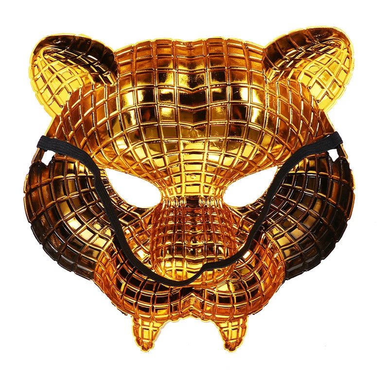 Cool Leopard Film Television Gold Animal Masquerade Masks Show Halloween Christmas Easter Festival Party Stage Performance Props