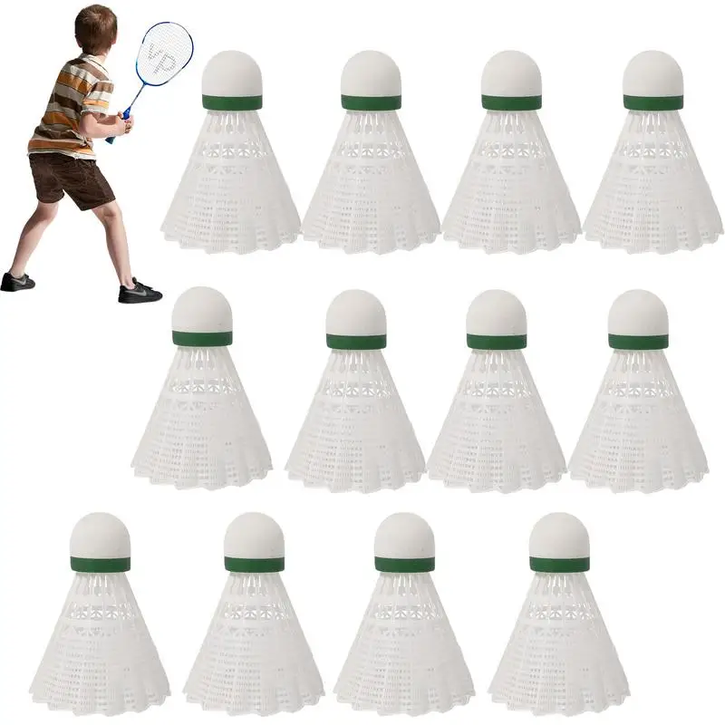 

Badminton Balls Only High Elasticity Nylon Lightweight Practice Balls Reusable Shuttlecocks Set For Family Play Portable