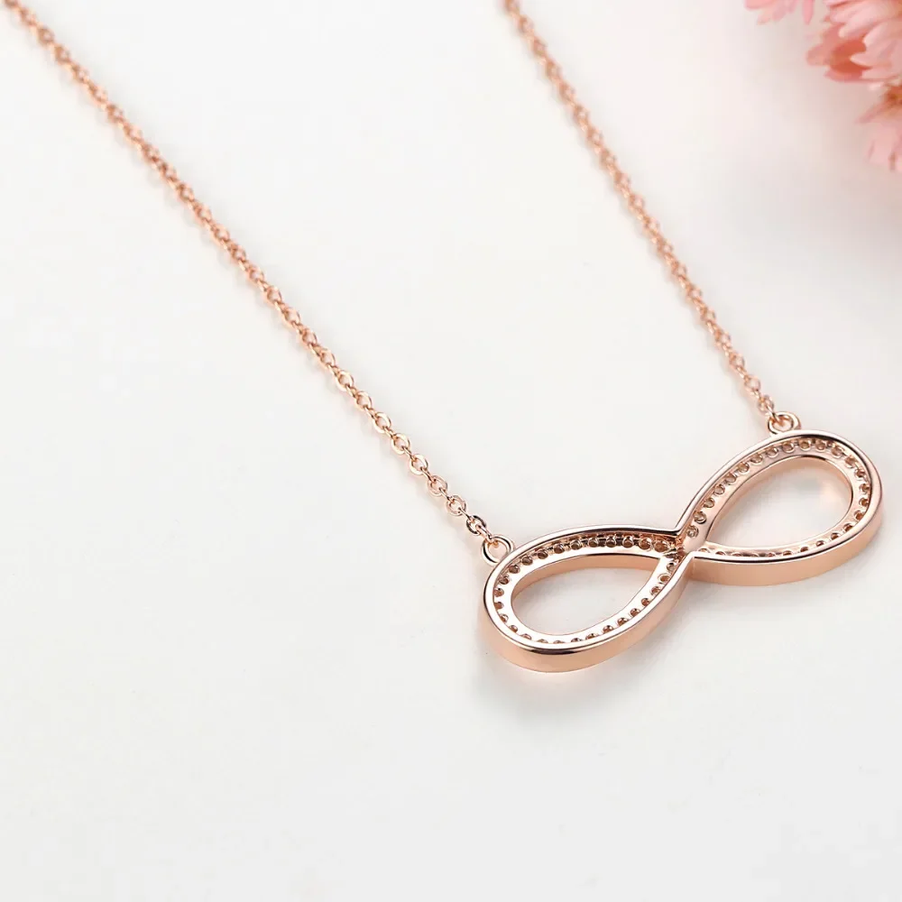 TONGZHE 925 Sterling Silver Jewelry Pendant Necklace CZ Letter Decoration Jewelry Chokers Necklaces For Women Colar Gift Sale