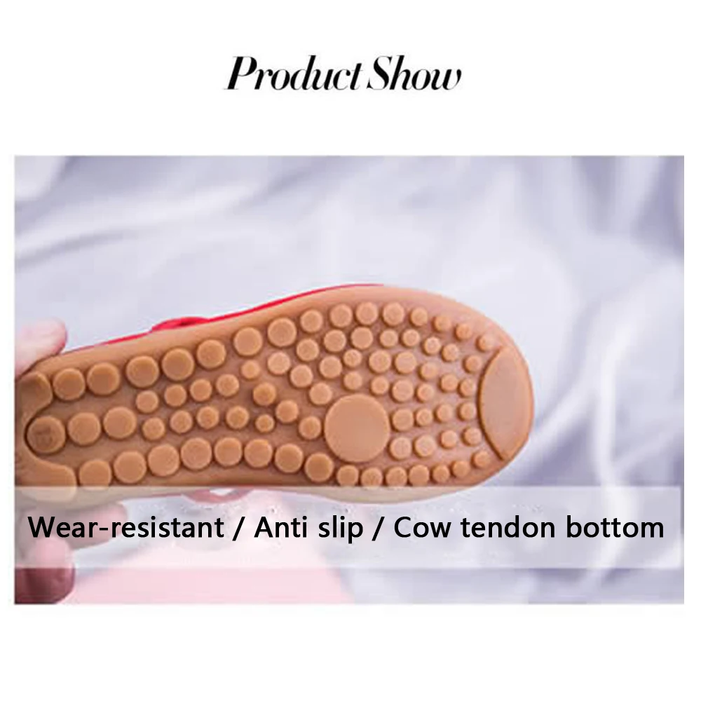 Girls Dancing Bottomed Cloth Shoes For Kids Children Soft Leather Sole Chinese Traditional Style Embroidery Ethnic Dance Shoes - 5
