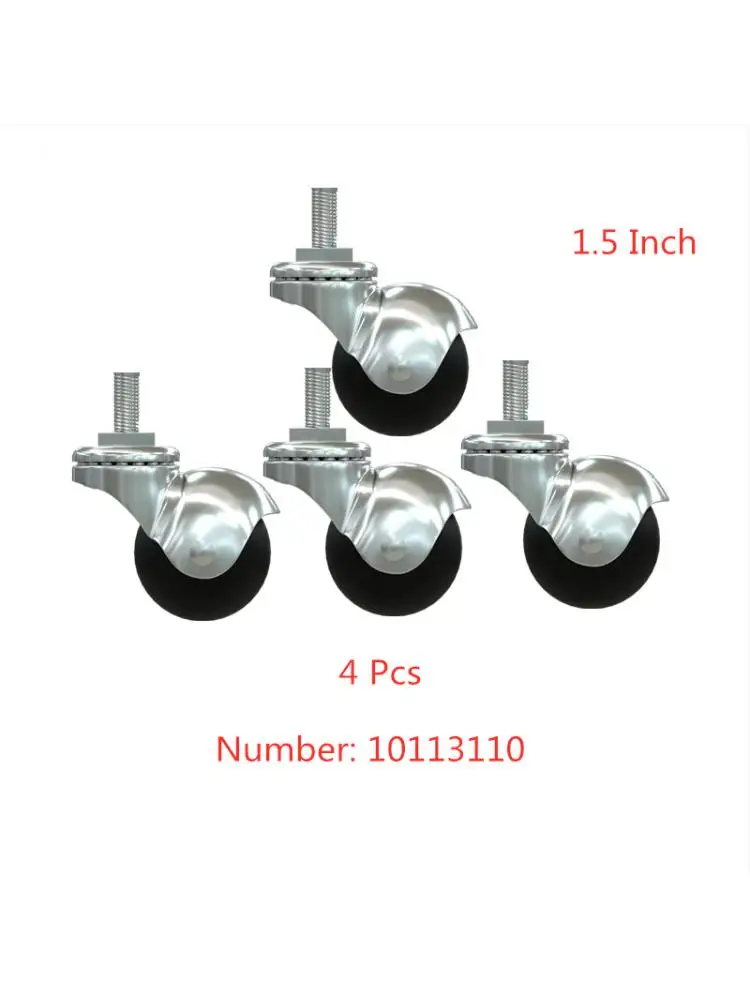 (4 Packs) Caster Light 1.5 Inch M10 Screw Rod Ball Universal Wheel Sofa Table Chair Furniture Pulley Factory