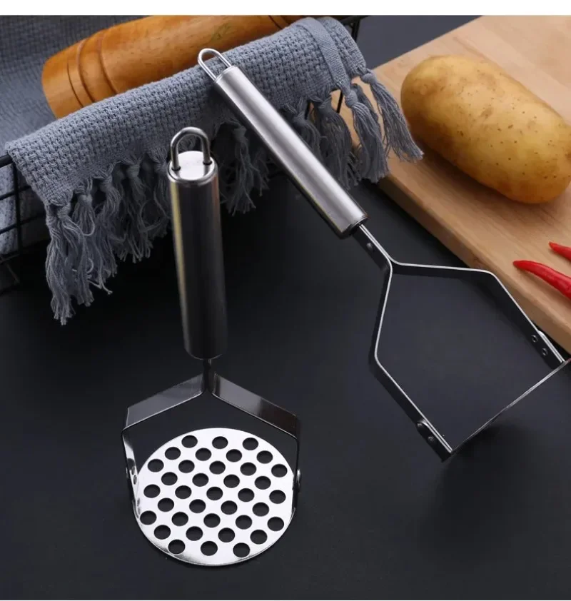 Stainless Steel Potato Masher Kitchen Pumpkin Garlic Vegetable Fruit Easy Mud Press Grinder Food Crusher Kitchenware home gadget