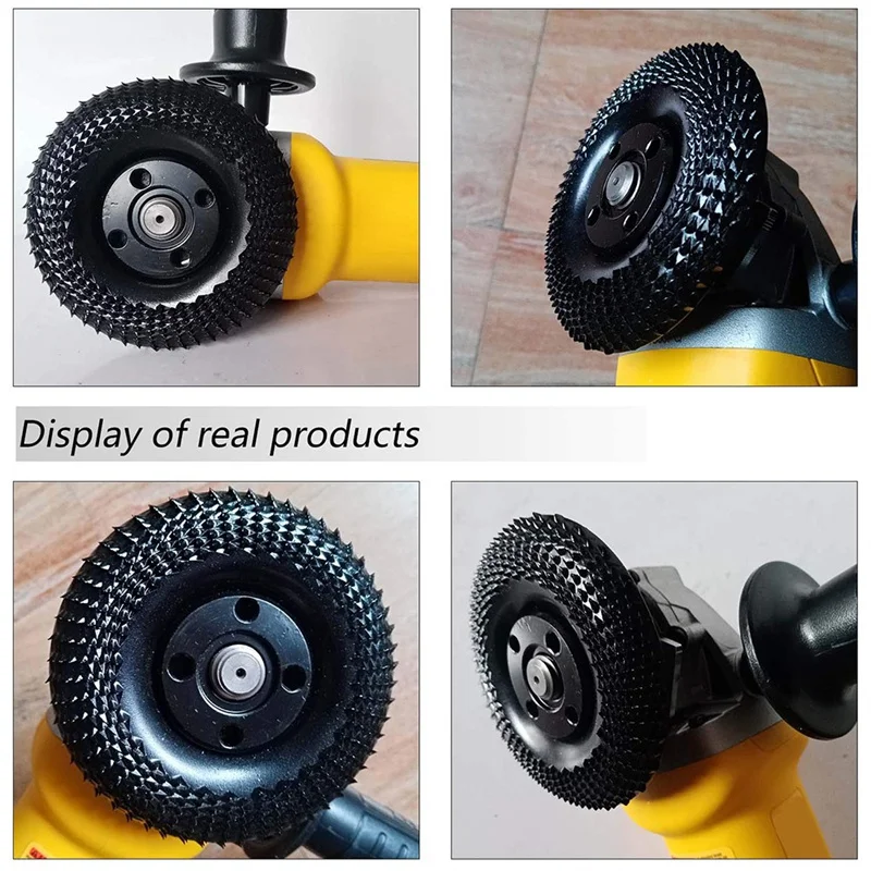Grinding Wheel Round Angle Grinder Wood Carving Disc Woodworking Grinding Shaping Wheel Abrasive Rotary Tool for 16/22mm Bore Angle Grinders
