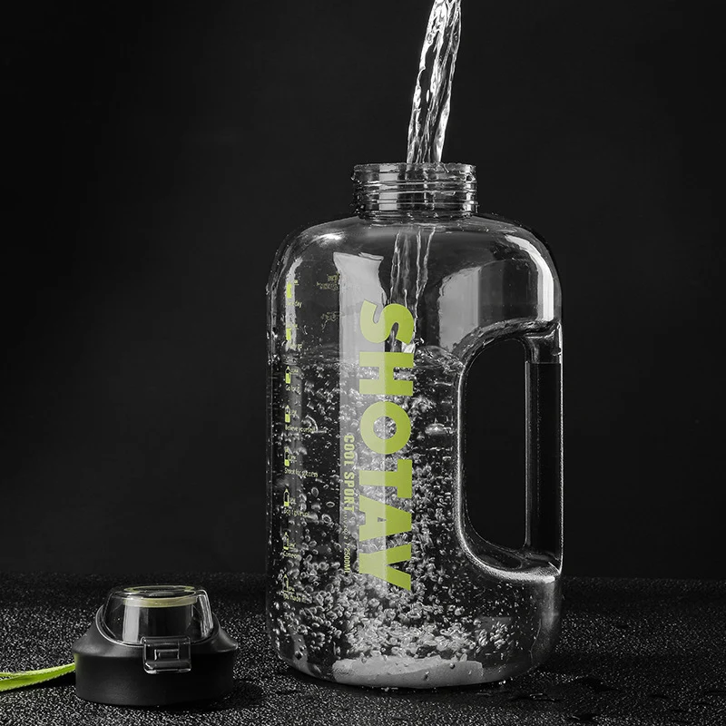 1 갤런 스포츠 병 큰 용량 트 리 탄 물 병 주전자 음료 병 BPA 무료 야외 피트 니스 공간 컵 1500ML 2 리터| | -  AliExpress