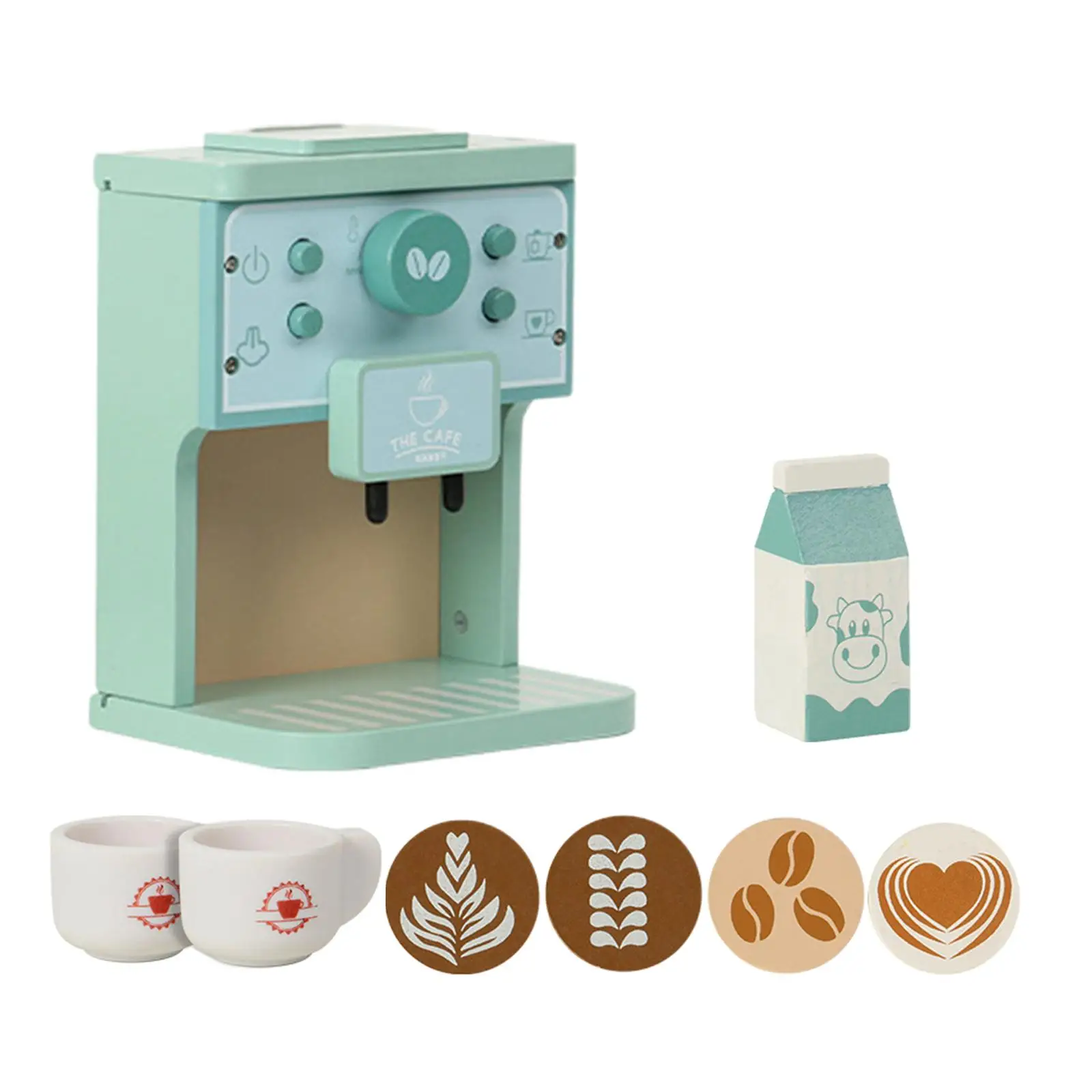 8Pcs Espresso Machine Playset Coffee Maker for Children Kids Birthday Gifts