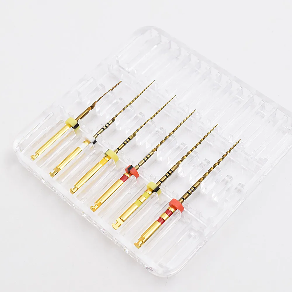 Glin Dental Heat Activated Gold Flexible Endo Files Canal Root Treatment Rotary Golden File Dentist Tools