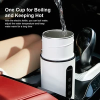 420ml Portable Car Heating Cup Electric Kettle 304 LED Smart Temperature Control Warmer Stirring Cup Heating Bottle Mixing Cup 3