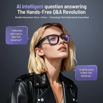 AI Smart Video Glasses with Camera and Photo Capabilities, featuring an 8MP camera, 1080P HD video recording, 4K resolution, 5