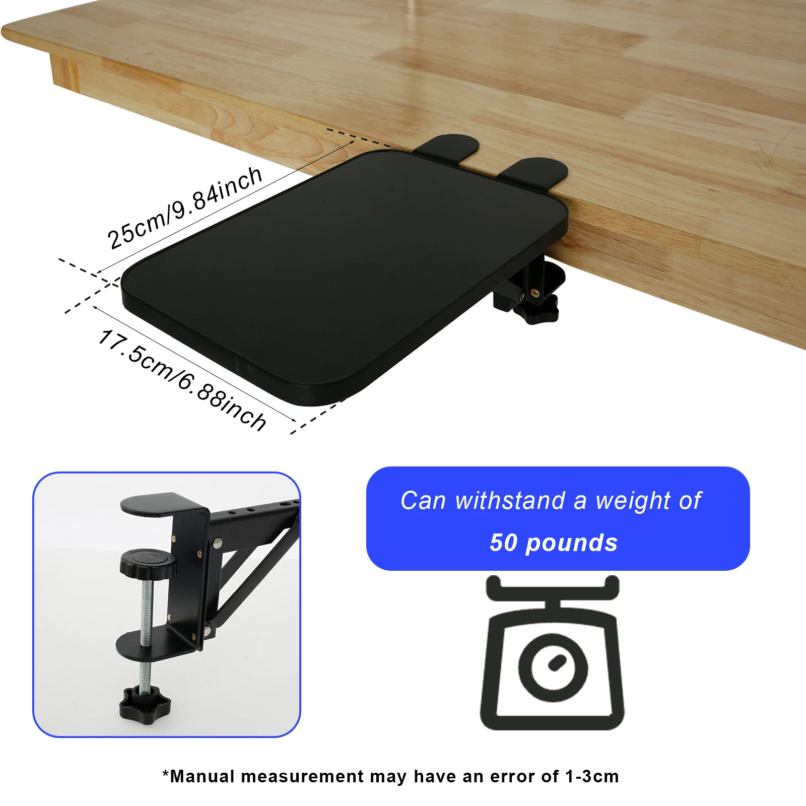 Desk Organizer Storage Organizer Adjustable Desk Extender Holder Computer Keyboard Tray Foldable Table Mount Arm Wrist Rest Shelf For Desk Home and Office