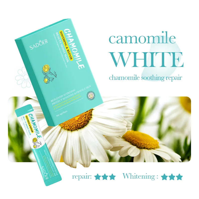 10pcs/box SADOER Rose Kiwi Fruit Facial Mud Masks Moisturizing Brightening Hydrating Face Mask Creams Masks Facial Skin Care