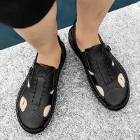 New Summer Breathable Men Sandals Fashion Roman Sandals Handmade Leather Men Casual Shoes Platform Outdoor Men's Beach Sandals - Image 6