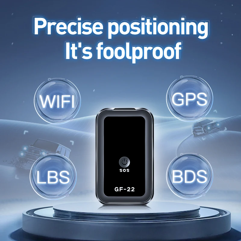 GF-22 Car Tracker Mini Car GPS Locator Anti-Lost Recording Tracking Device With Voice Control Phone Wifi + LBS + AGP Position