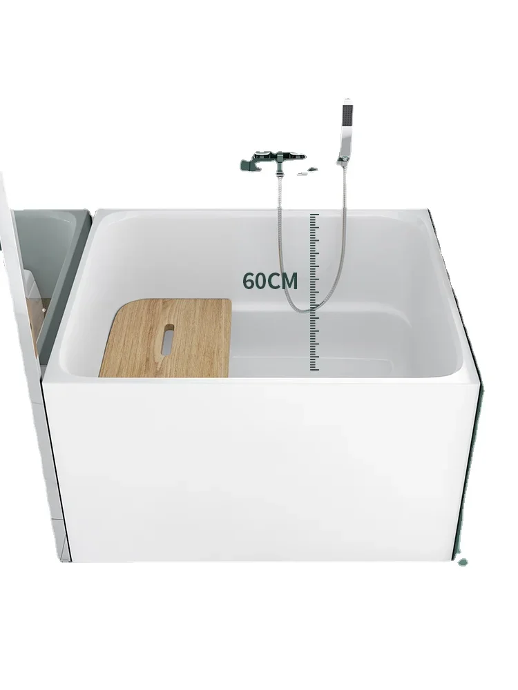 Bathtub Small Unit Independent Mini Japanese Small Deepening Bath Acrylic Adult Home Sitting Bathtub