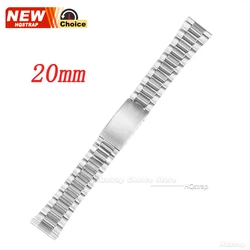 Universal Stainless Steel Smart Watch Replacement Band - Silver Metal Bracelet Strap (20mm Silver)