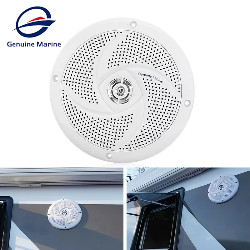 Genuine Marine Car Speaker Auto Audio 6.5&Prime; 60W Moisture-Proof Waterproof Sound For Outdoor Yacht RV Camper Boat Motorcycle White
