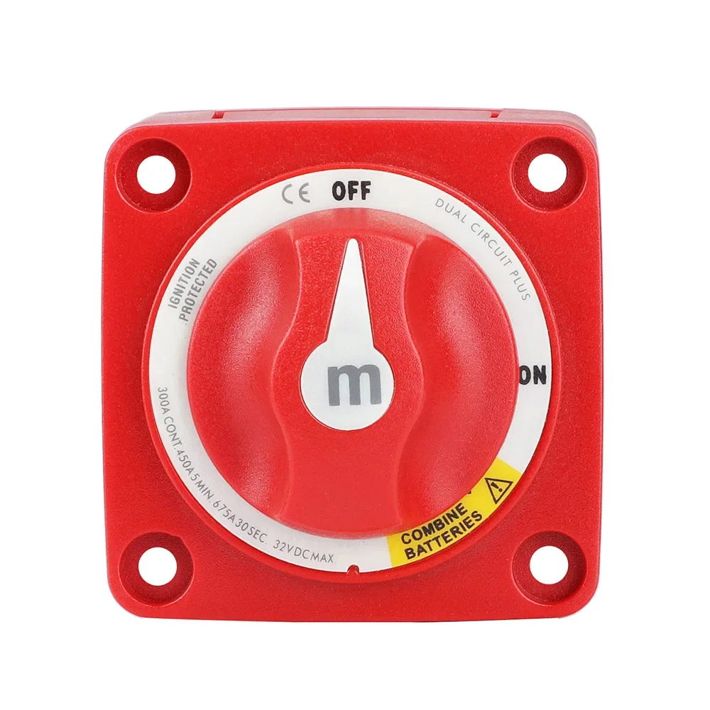 Auto Rv Marine Boat Dual Circuit Plus Interruttore Batteria Selettore Isolatore Disconnessione 6011 Serie 12-32V 100-300A Mini Interruttore