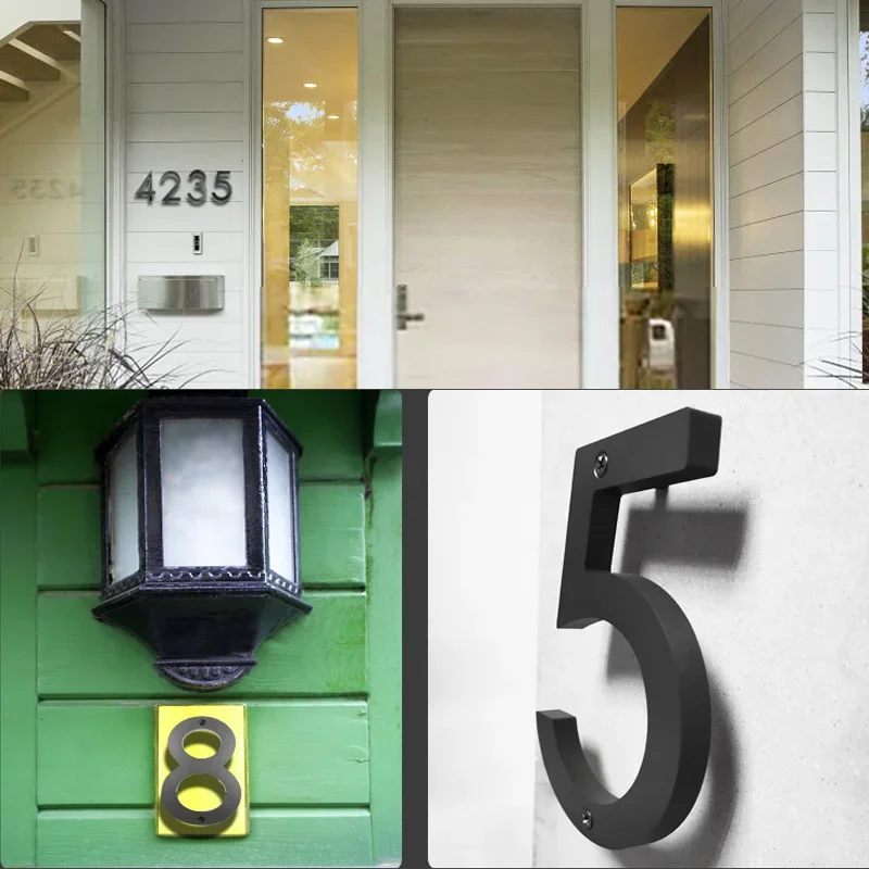 5-6 Inches House Number Outdoor Home Outdoor Hotel Numbers 26 Letter Address Plate Number Signs Acrylic Custom Name Street Signs