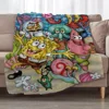 Bed Blankets for Decorative Sofa Blanket for Sofa Decoration S-SpongeBobS Thin Wadding Blanket Oversized 200x300 Fluffy Plaid 1