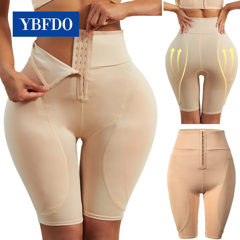

YBFDO Sponge Pad Panties Hip Enhancer Padded Butt Lifter Fake Hips Pants Body sculpting Boxer Belly Pants Shapers Body sculpting
