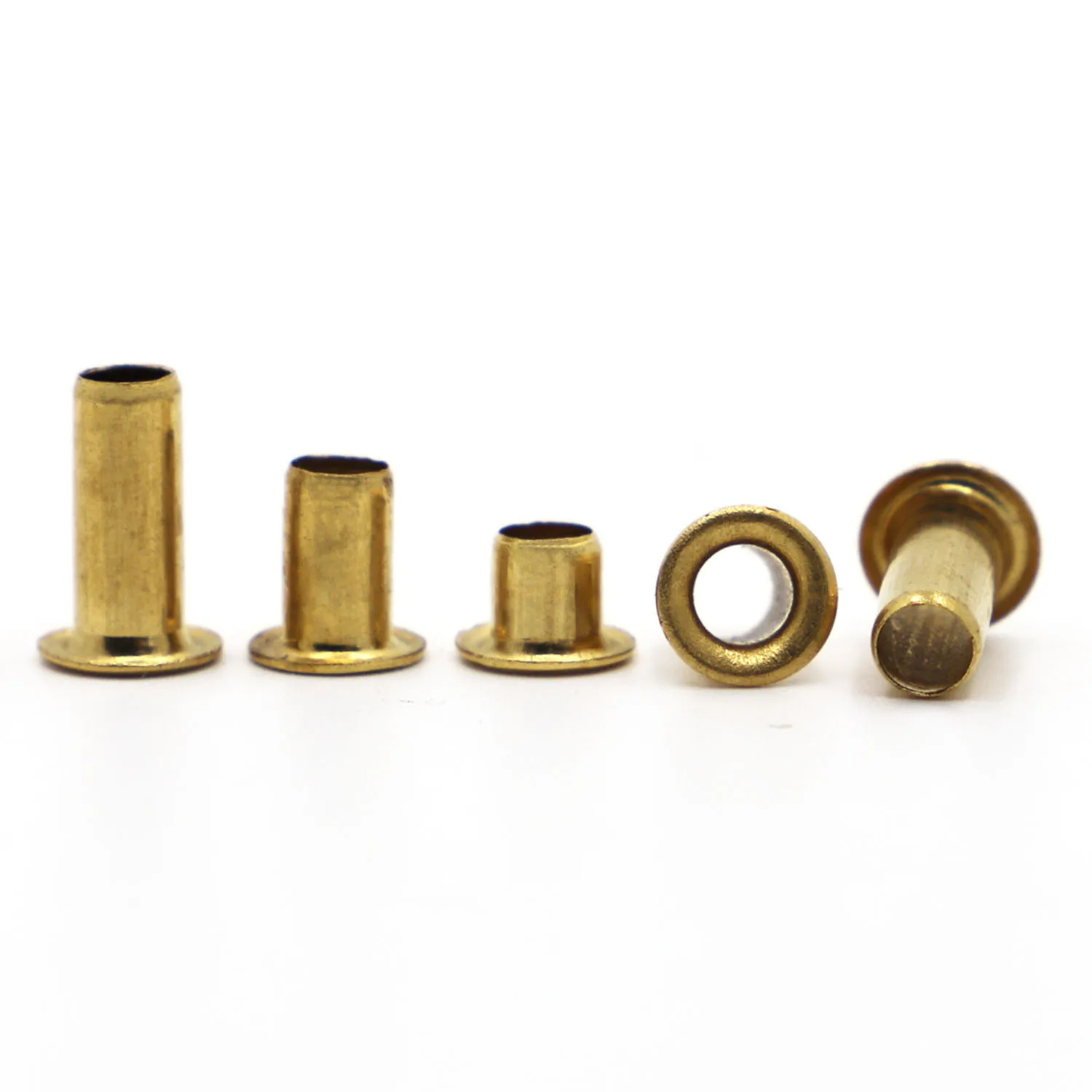 Brass Metal Eyelets Hollow Rivet Nut Copper Through Hole Rivet Grommets GB876 M0.9 M1.3 M1.5 M1.7 M2 M2.5 M3 M4 M5 M6