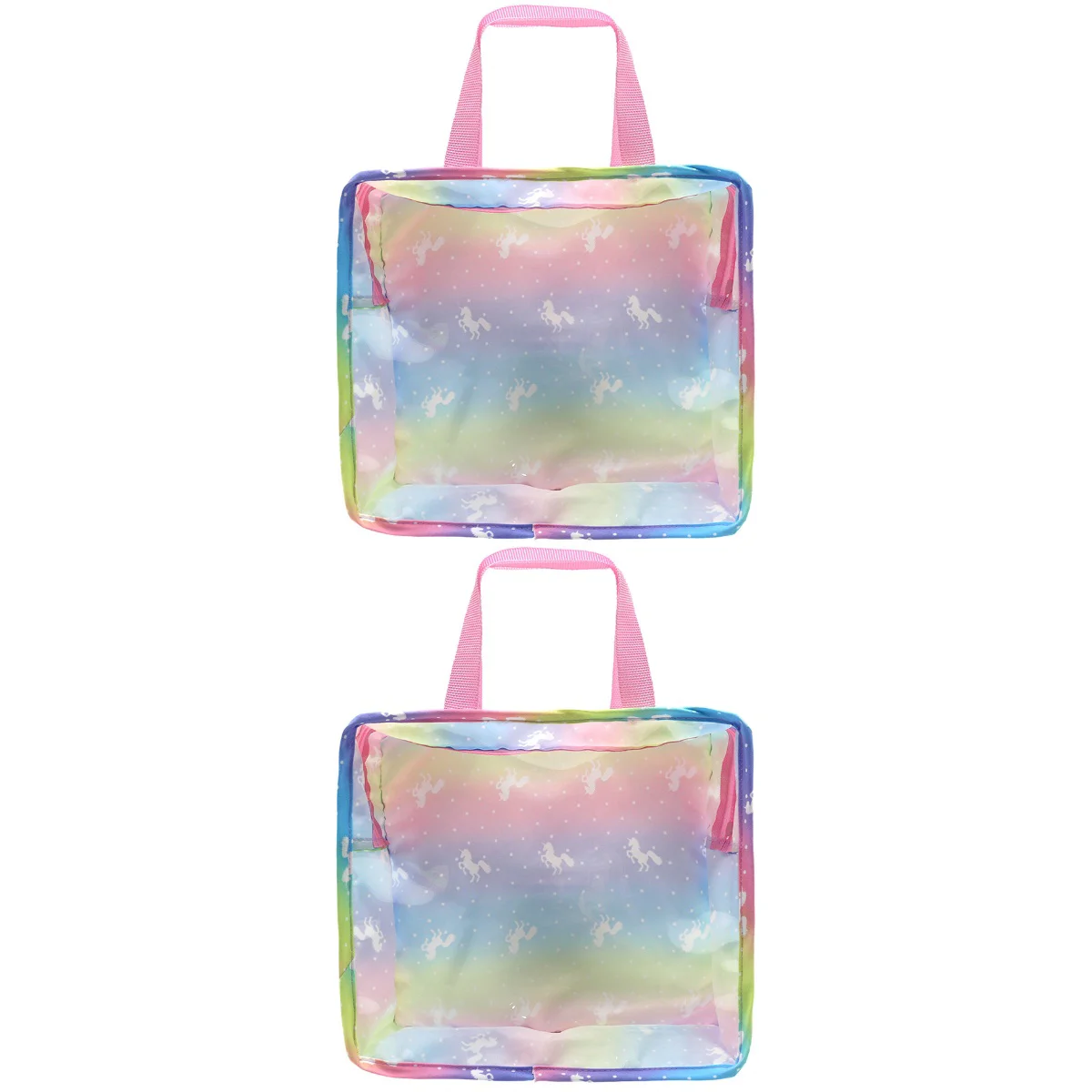 

2 Pieces Tote Bag Portable Accessories Storage Pouch Kawaii Girls Cloth Accessory