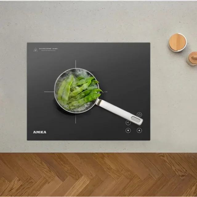 Amka 220V 2200W Bulit-in Hobs Single Cooker Induction Cooker Touch Control Intelligent Induction Cooktop Ultra-thin Panel 3