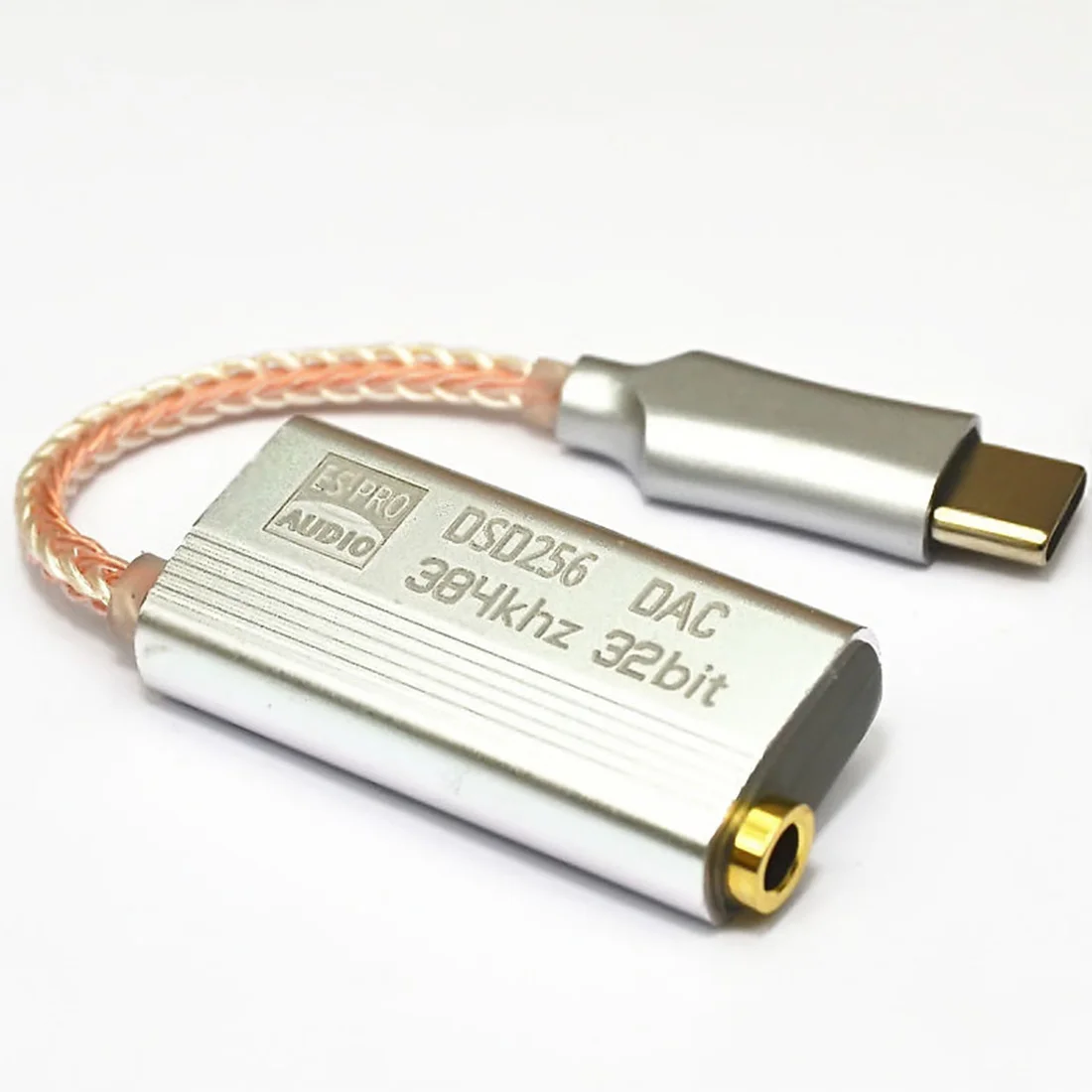 ABKQ-DAC ES9318 USB 유형 C 헤드폰 어댑터 안드로이드 유형 C 3.5MM용 Hifi 디코딩 AMP 어댑터 사운드 카드