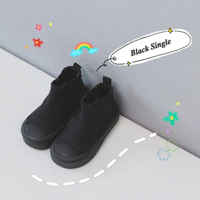 Zapatillas Fashion Casual Shoe Spring Winter New Girl Boot Soft Sole Warm Kids Shoe High Top Boy Cloth Shoe Brand Ankle Boot운동화 2