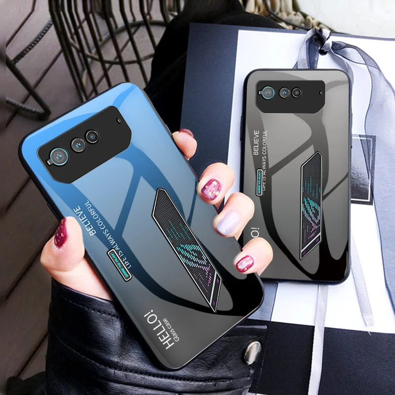 Armor PC For Asus ROG Phone 6 6D Glass Case Mirror Hard Protective