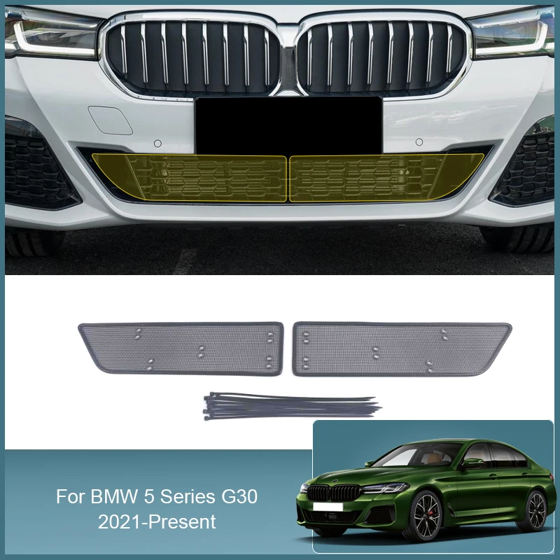 

Stainless Steel Car Insect Screening Mesh Front Grille Insert Net Styling For BMW 5 Series G30 2021-2025 ​Auto Accessoories