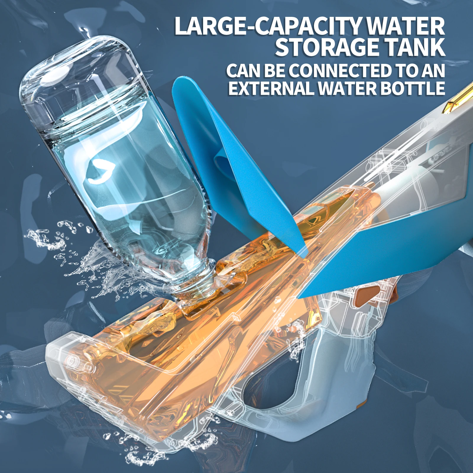 New Electric Water Gun Toys Yacht Space Water Gun Full Automatic Summer Shoot Beach Outdoor For Children Boys Girl Adults Gift 4