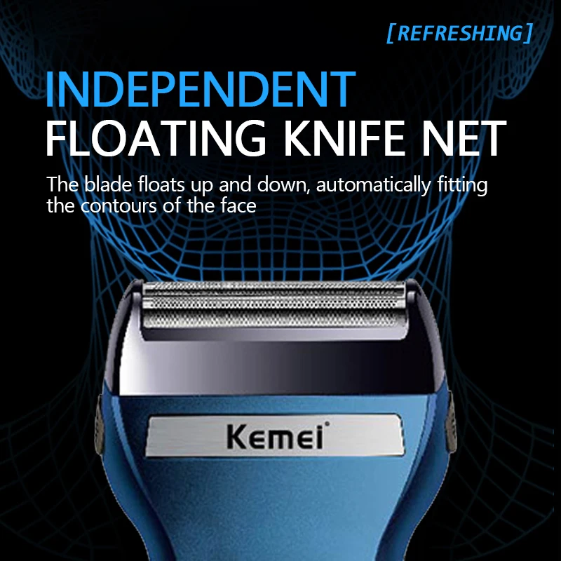 KM-6541 USB three in one multifunctional reciprocating double blade electric shaver for hair cutting and nose hair trimming