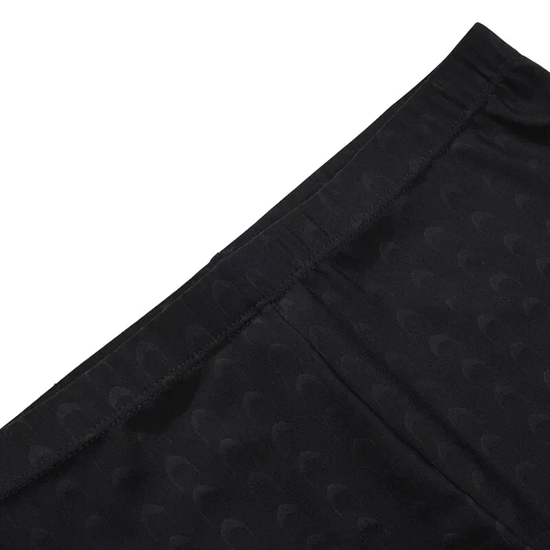 Swim Trunks Adult Men Pure Black Large Size Professional Waterproof Quick-drying Bionic Fabric Sharkskin Swimming Trunks